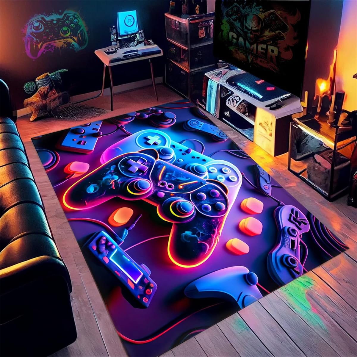 TAPIS DE CHAMBRE GAMER